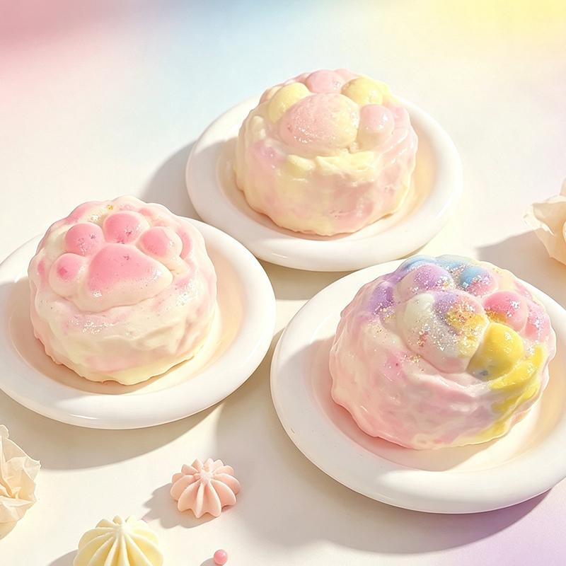 マシュマロ肉球 taonini ネコ爪マシュマロ  泥感　手作り無毒 食品級シリコン スクイーズゆっくりとした反動でストレス解消になるおもちゃ