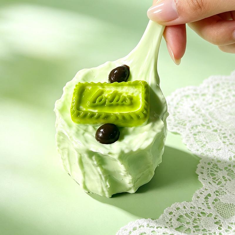3 個ご購入で 1 個無料TAONINIビスケットとプリンのケーキです 泥感　手作り無毒 食品級シリコン スクイーズ