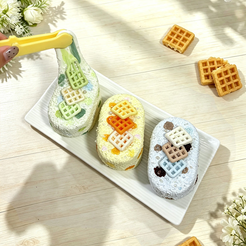 「おせんべいシリーズ 」　taonini  泥感　手作り無毒 食品級シリコン スクイーズ 伸張玩具 スクイーズ ゆっくりとした反動でストレス解消になるおもちゃ