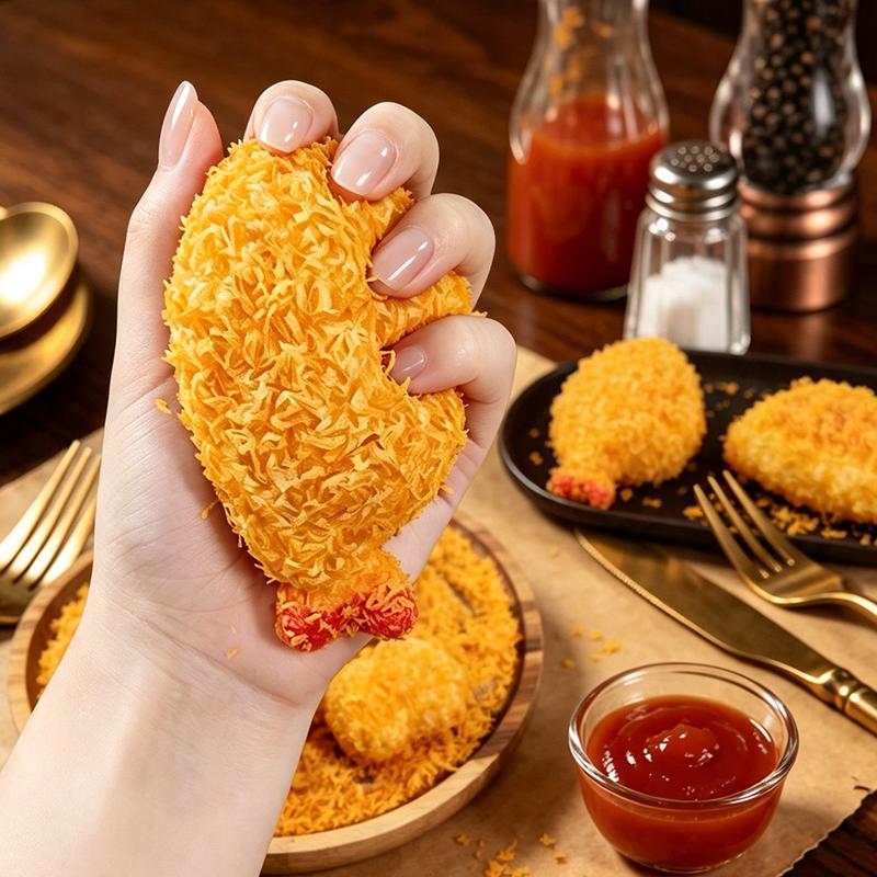 「ランダム揚げ物シリーズ」　taonini   泥感じ　手作り無毒 食品級シリコン スクイーズ 伸張玩具 スクイーズ ゆっくりとした反動でストレス解消になるおもちゃゆっくりとした反動でストレス解消になるおもちゃ