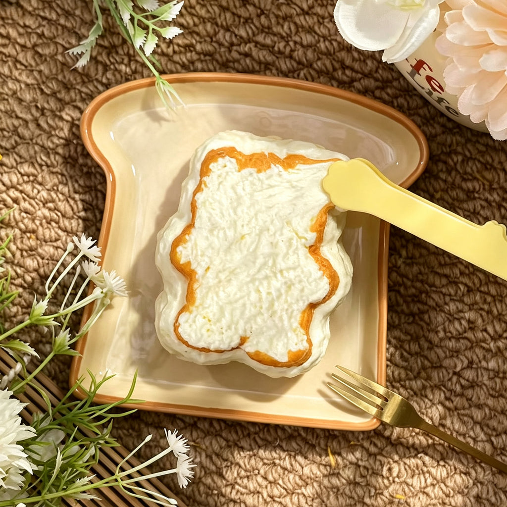 クマ三重のトーストパン taonini  クマ三重のトーストパン 大 泥感　手作り無毒 食品級シリコン スクイーズ ゆっくりとした反動でストレス解消になるおもちゃ