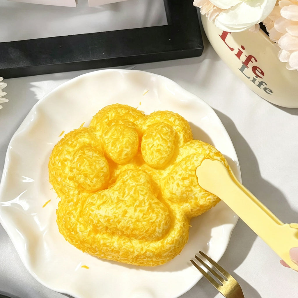 カリカリの大きな猫の爪を揚げます 　taonini カリカリの大きな猫の爪を揚げます 厚いクリーム　手作り無毒 食品級シリコン スクイーズ ゆっくりとした反動でストレス解消になるおもちゃ