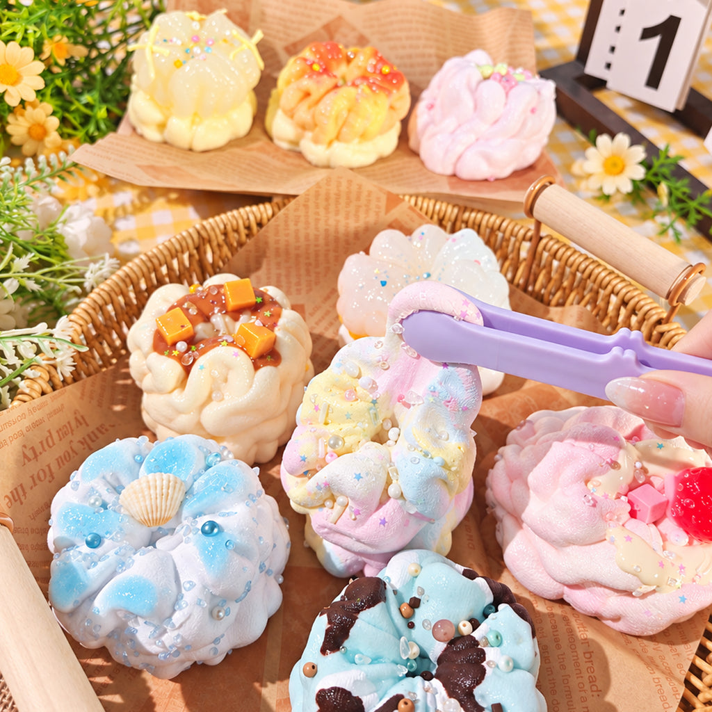 シュシュシリーズ泥感じ　手作り無毒 食品級シリコン スクイーズ 伸張玩具 スクイーズ ゆっくりとした反動でストレス解消になるおもちゃゆっくりとした反動でストレス解消になるおもちゃ
