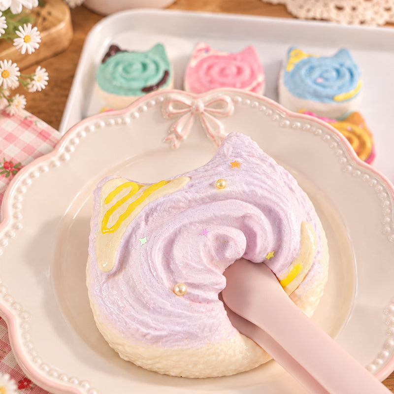 巻き巻き猫頭 taonini  泥感　手作り無毒 食品級シリコン スクイーズ 伸張玩具 スクイーズ ゆっくりとした反動でストレス解消になるおもちゃ