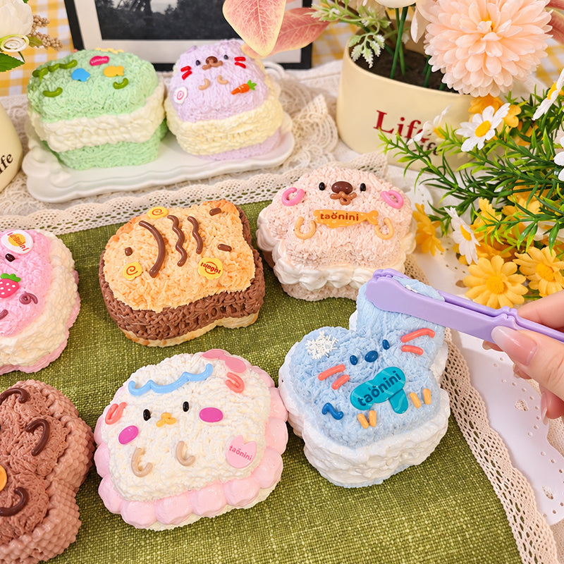 クーキーベイビーシリーズ taonini 泥感 手作り 無毒 食品級シリコン スクイーズゆっくりとした反動でストレス解消になるおもちゃ