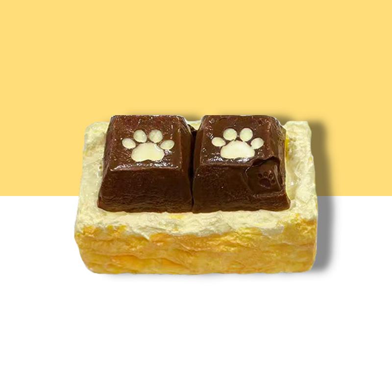 3 個ご購入につき 1 個進呈taonini チョコレート連爪トースト  クリームのしっとりとした手触り　手作り無毒 食品級シリコン スクイーズ ゆっくりとした反動でストレス解消になるおもちゃ