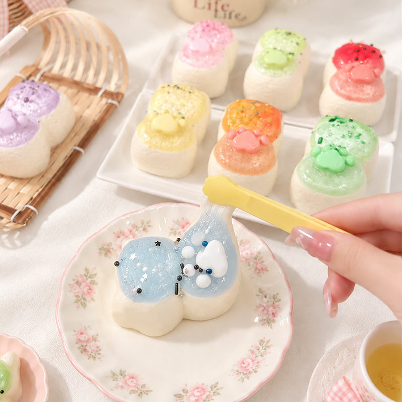 「小熊ミルク飴シリーズ」　taonini   泥感じ　手作り無毒 食品級シリコン スクイーズ 伸張玩具 スクイーズ ゆっくりとした反動でストレス解消になるおもちゃゆっくりとした反動でストレス解消になるおもちゃ