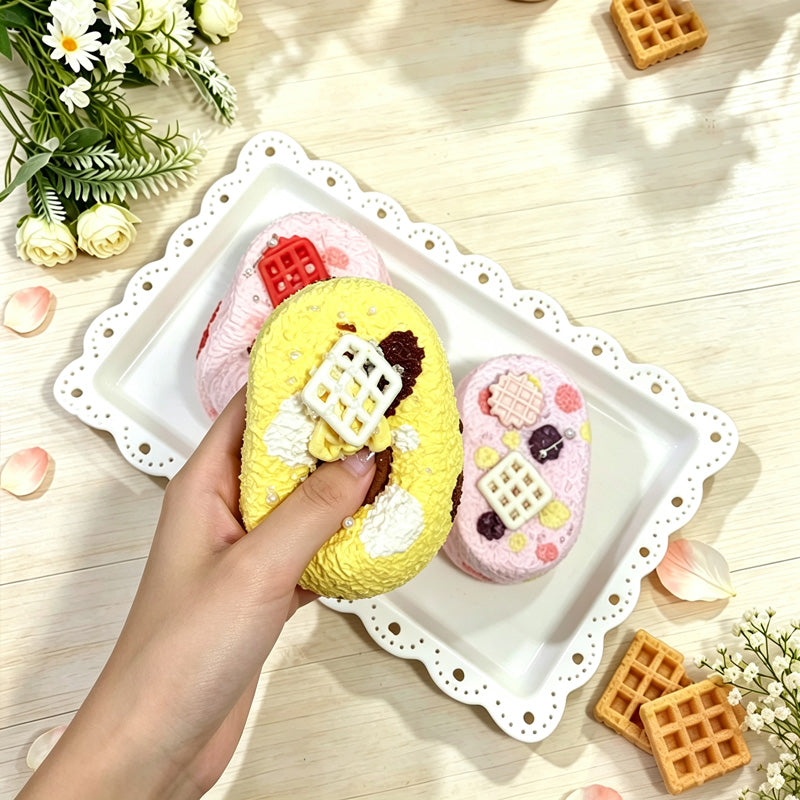 「おせんべいシリーズ 」　taonini  泥感　手作り無毒 食品級シリコン スクイーズ 伸張玩具 スクイーズ ゆっくりとした反動でストレス解消になるおもちゃ