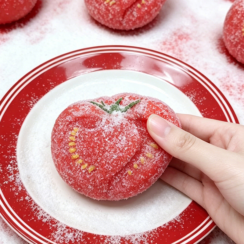 3 個ご購入で 1 個無料taonini 砂糖トマト 泥感じ　手作り無毒 食品級シリコン スクイーズ 伸張玩具 スクイーズ