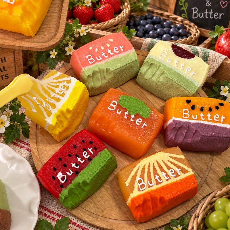 taoniniフルーツバター 　手作り無毒 食品級シリコン スクイーズ ゆっくりとした反動でストレス解消になるおもちゃ