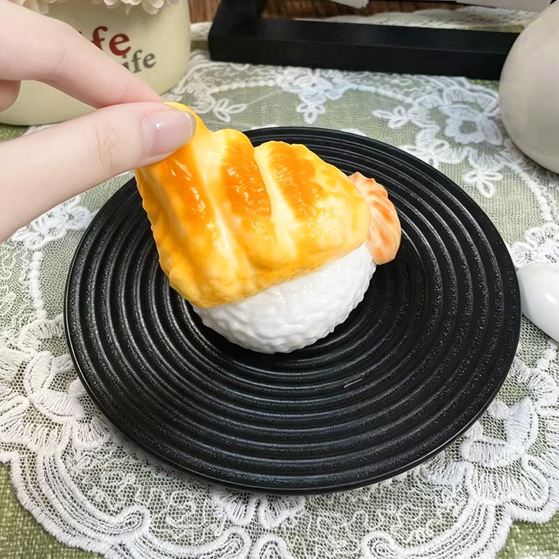 フライドエビの団子taonini フライドエビの団子 クリームの感触　手作り無毒 食品級シリコン スクイーズ，ゆっくりとした反動でストレス解消になるおもちゃ