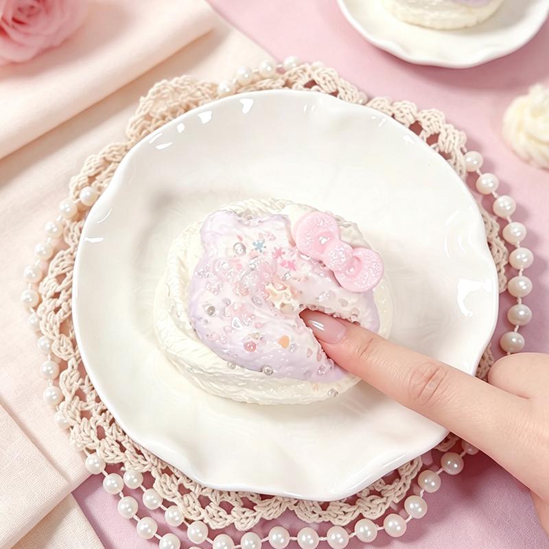 焦糖輪リボン餅 taonini 焦糖輪リボン餅  泥感　手作り無毒 食品級シリコン スクイーズゆっくりとした反動でストレス解消になるおもちゃ