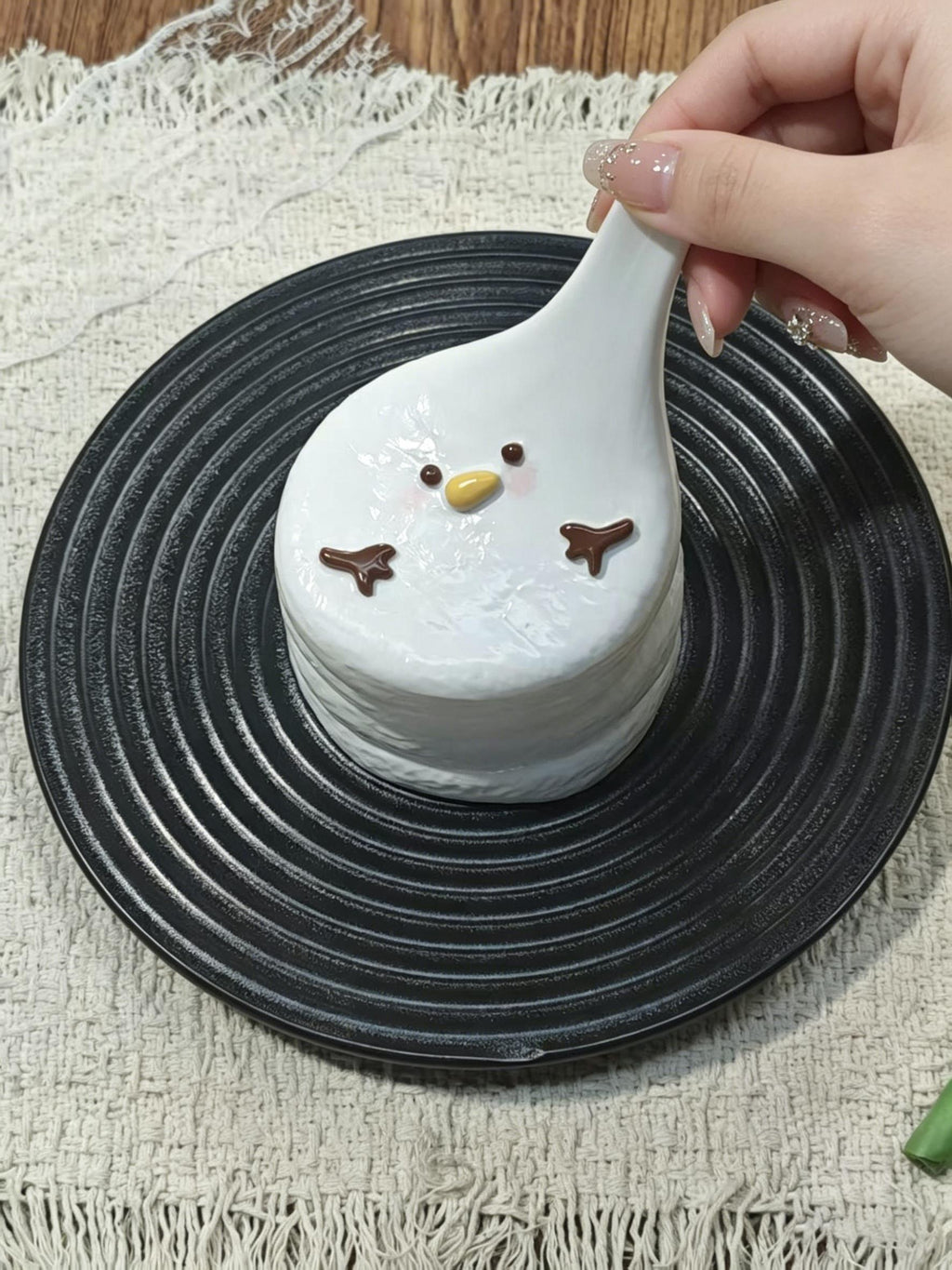 3 個ご購入につき 1 個進呈「わたゆきちゃん】　taonini わたゆきちゃん 薄いクリーム感です　手作り無毒 食品級シリコン スクイーズ