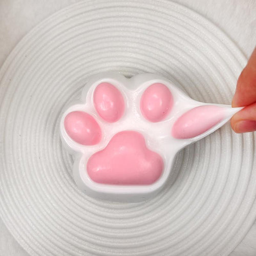3 個ご購入で 1 個無料taonini 白い猫の爪 泥感　中 ツルツル 手作り無毒 食品級シリコン スクイーズ