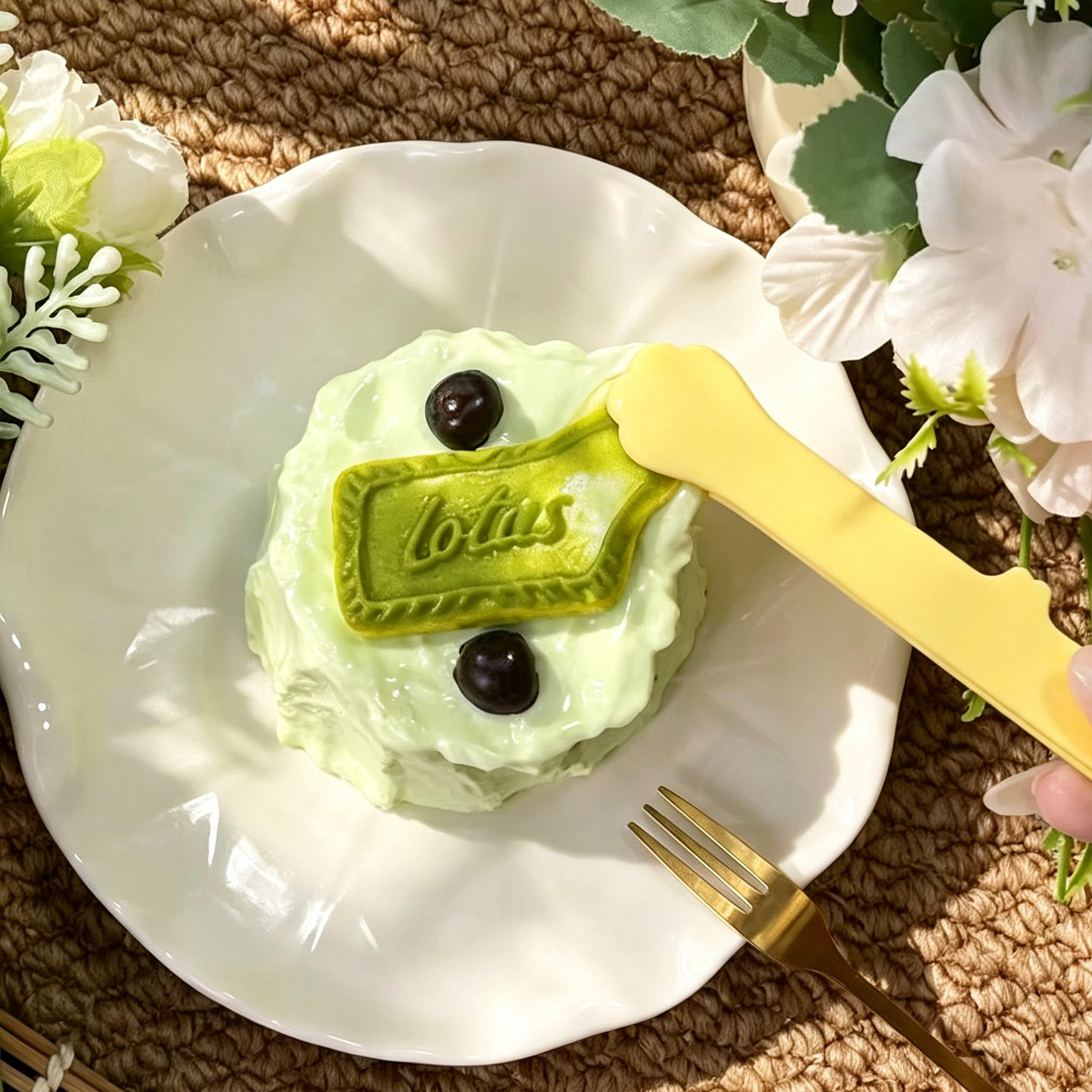 taonini ビスケットとプリンのケーキです泥感 手作り無毒 食品級