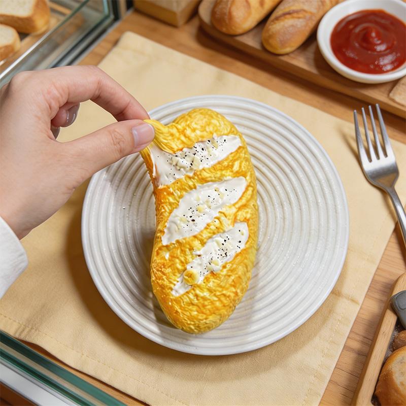 3 個ご購入につき 1 個進呈フランス風ロールパンtaonini  泥感　手作り無毒 食品級シリコン スクイーズ ゆっくりとした反動でストレス解消になるおもちゃ