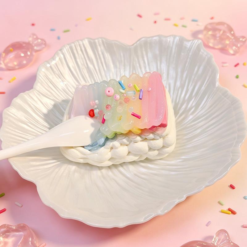 「虹ムース」 taonini 虹ムース 粘土のような質感 手作り・無害 食品グレードのシリコン スマッシュ（押し潰し）伸びるおもちゃ ストレス解消のためのゆっくりした反発性
