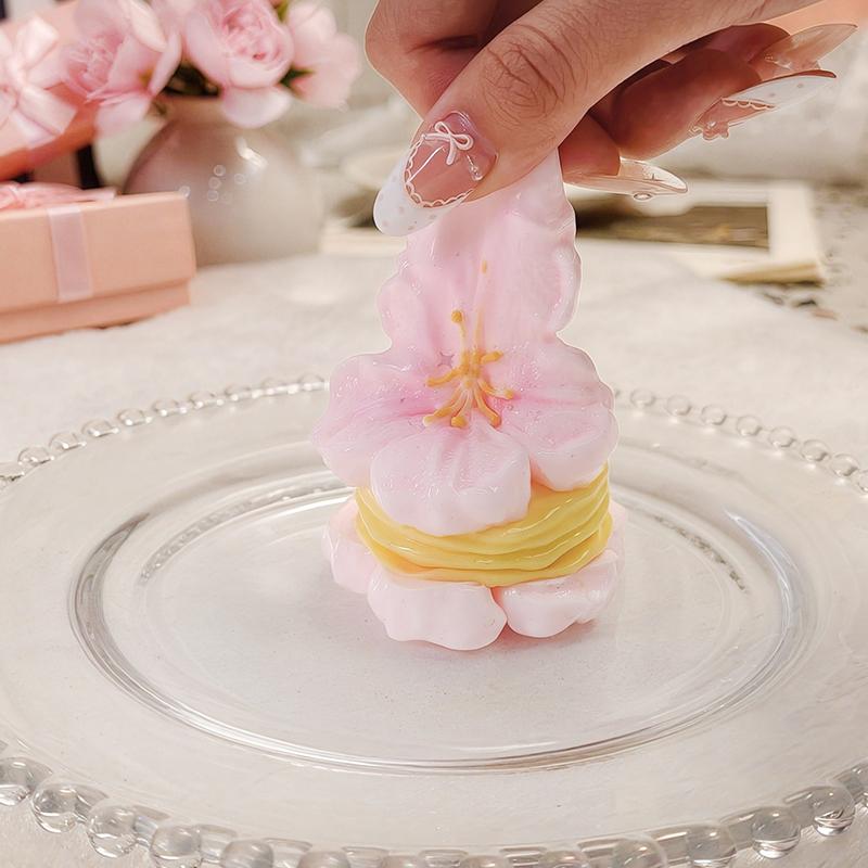 3 個ご購入につき 1 個進呈taonini 桜マカロン 厚いクリーム　手作り無毒 食品級シリコン スクイーズ ゆっくりとした反動でストレス解消になるおもちゃ