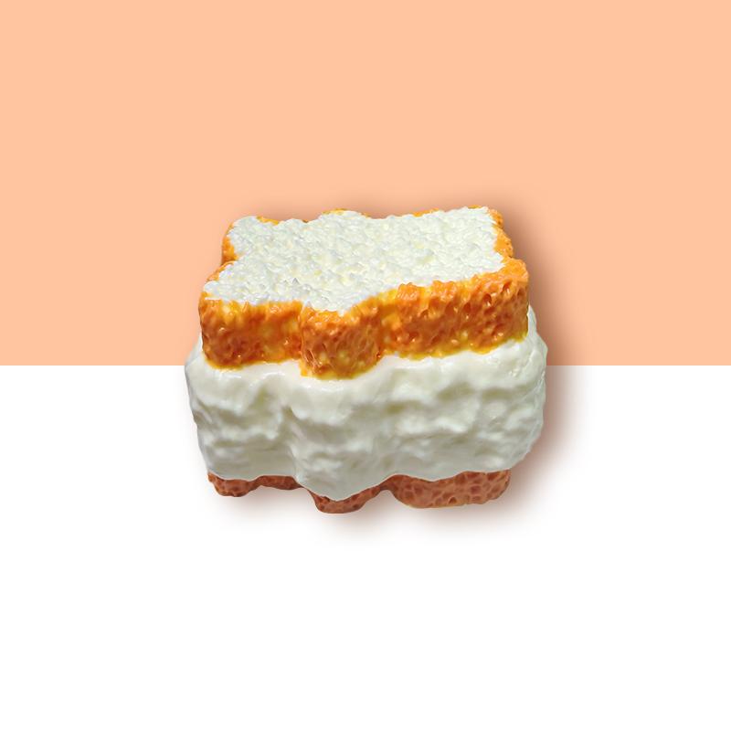 クマ三重のトーストパン taonini  クマ三重のトーストパン 大 泥感　手作り無毒 食品級シリコン スクイーズ ゆっくりとした反動でストレス解消になるおもちゃ
