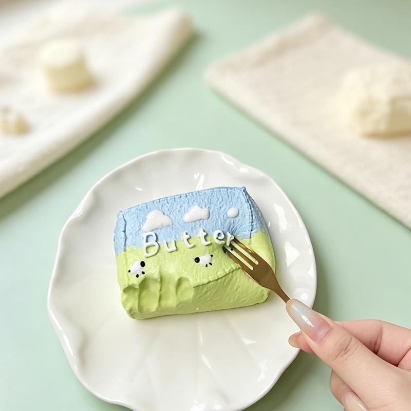 taonini 中 ヒツジバター 泥感　ツルツル 手作り無毒 食品級シリコン スクイーズ ゆっくりとした反動でストレス解消になるおもちゃ