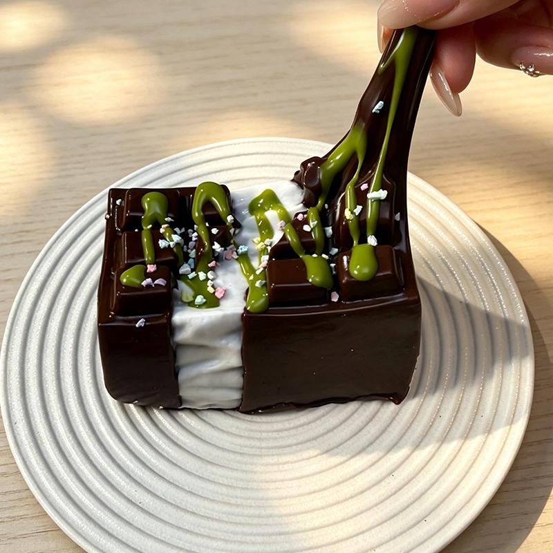 3 個ご購入につき 1 個進呈「チョコレート入りマシュマロ 」　taonini チョコレート入りマシュマロ 泥感　手作り無毒 食品級シリコン スクイーズ 伸張玩具 スクイーズ ゆっくりとした反動でストレス解消になるおもちゃ