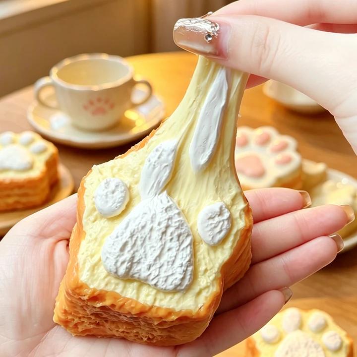 3 個ご購入につき 1 個進呈taonini 猫の足パン 泥感　手作り無毒 食品級シリコン スクイーズ ゆっくりとした反動でストレス解消になるおもちゃ
