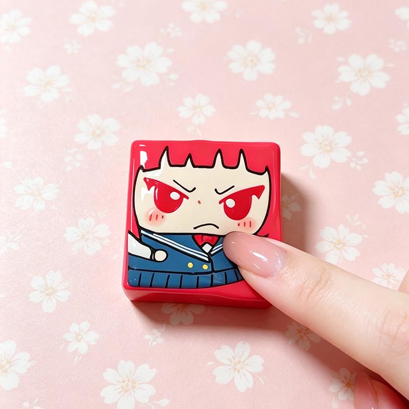 3 個ご購入につき 1 個進呈taonini ちびキャラJK taonini 厚みのあるクリームの手触り　手作り無毒 食品級シリコン スクイーズ ゆっくりとした反動でストレス解消になるおもちゃ