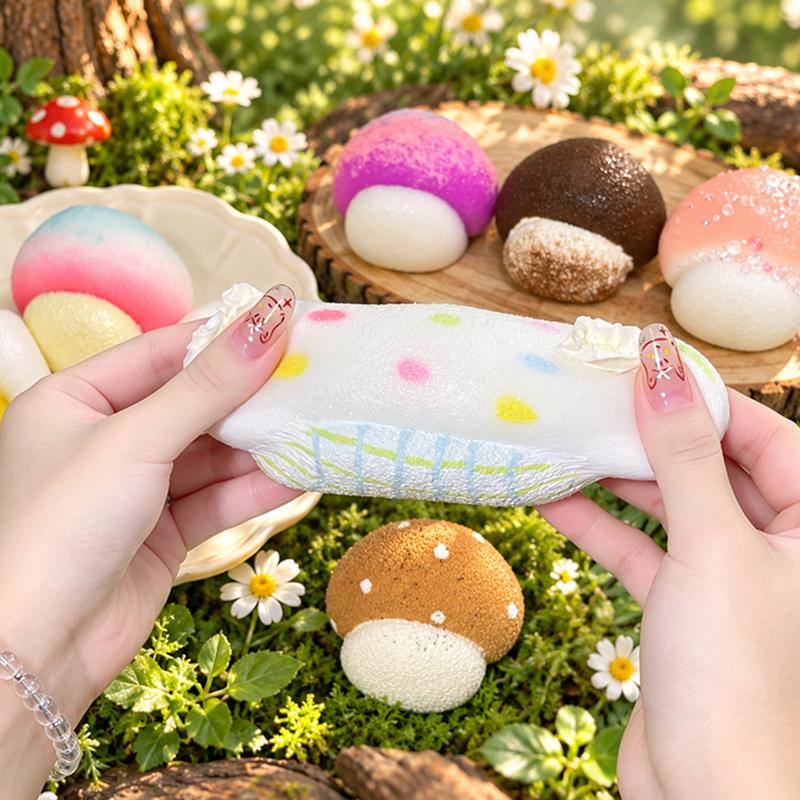 小さなキノコシリーズtaonini  泥感　手作り無毒 食品級シリコン スクイーズゆっくりとした反動でストレス解消になるおもちゃ