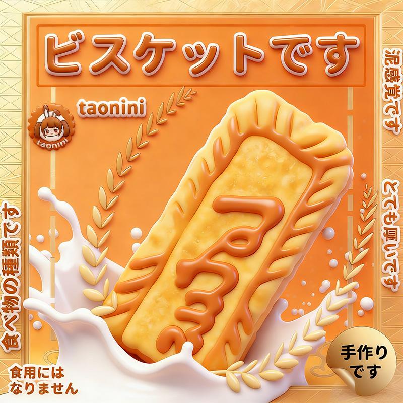 3 個ご購入で 1 個無料TAONINIビスケットです 泥感　手作り無毒 食品級シリコン スクイーズ