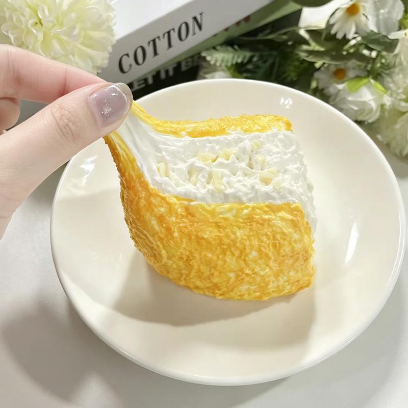 3 個ご購入につき 1 個進呈taonini 半熟チーズ クリームの感触　手作り無毒 食品級シリコン スクイーズ ストレス解消のおもちゃ ゆっくりとした反動でストレス解消になるおもちゃ