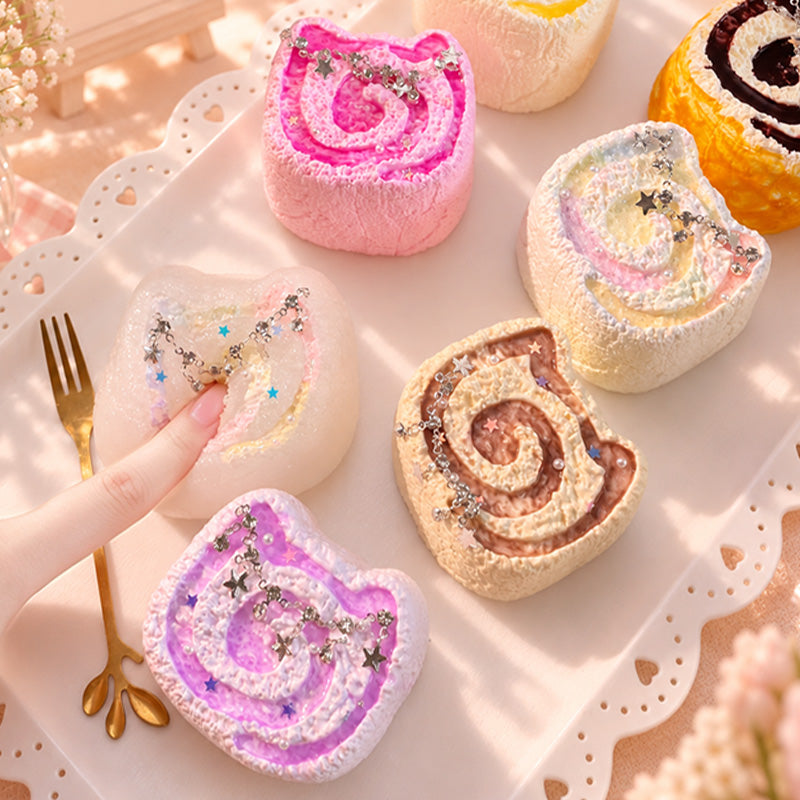 サンドトーストシリーズ taonini   泥感　手作り無毒 食品級シリコン スクイーズ ゆっくりとした反動でストレス解消になるおもちゃ
