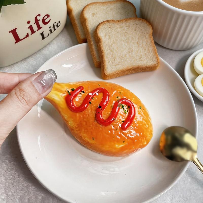 3 個ご購入につき 1 個進呈「卵焼き飯」　taonini 卵焼き飯  スパシーミルクの手触り　手作り無毒 食品級シリコン スクイーズ ゆっくりとした反動でストレス解消になるおもちゃ