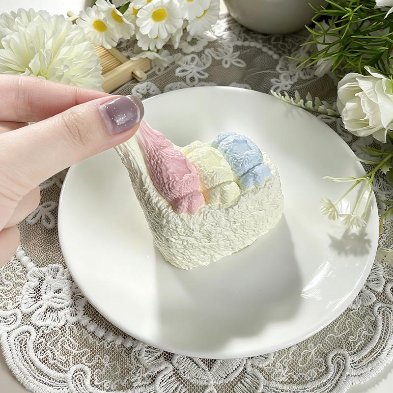 3 個ご購入につき 1 個進呈「彩塘ミルクタート」　taonini 彩塘ミルクタート クリームのしっとりとした手触り　手作り無毒 食品級シリコン スクイーズ 伸張玩具 スクイーズ ゆっくりとした反動でストレス解消になるおもちゃ