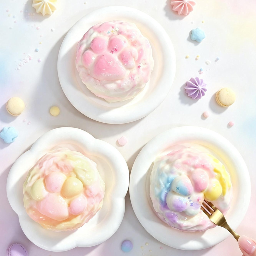 マシュマロ肉球 taonini ネコ爪マシュマロ  泥感　手作り無毒 食品級シリコン スクイーズゆっくりとした反動でストレス解消になるおもちゃ
