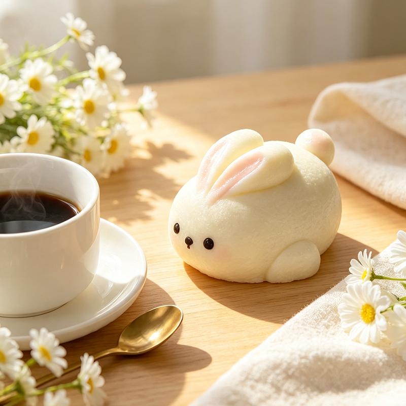 「ウサギちゃん」taoniniウサギちゃん泥感じ　手作り無毒 食品級シリコン スクイーズ 伸張玩具 スクイーズ ゆっくりとした反動でストレス解消になるおもちゃゆっくりとした反動でストレス解消になるおもちゃ