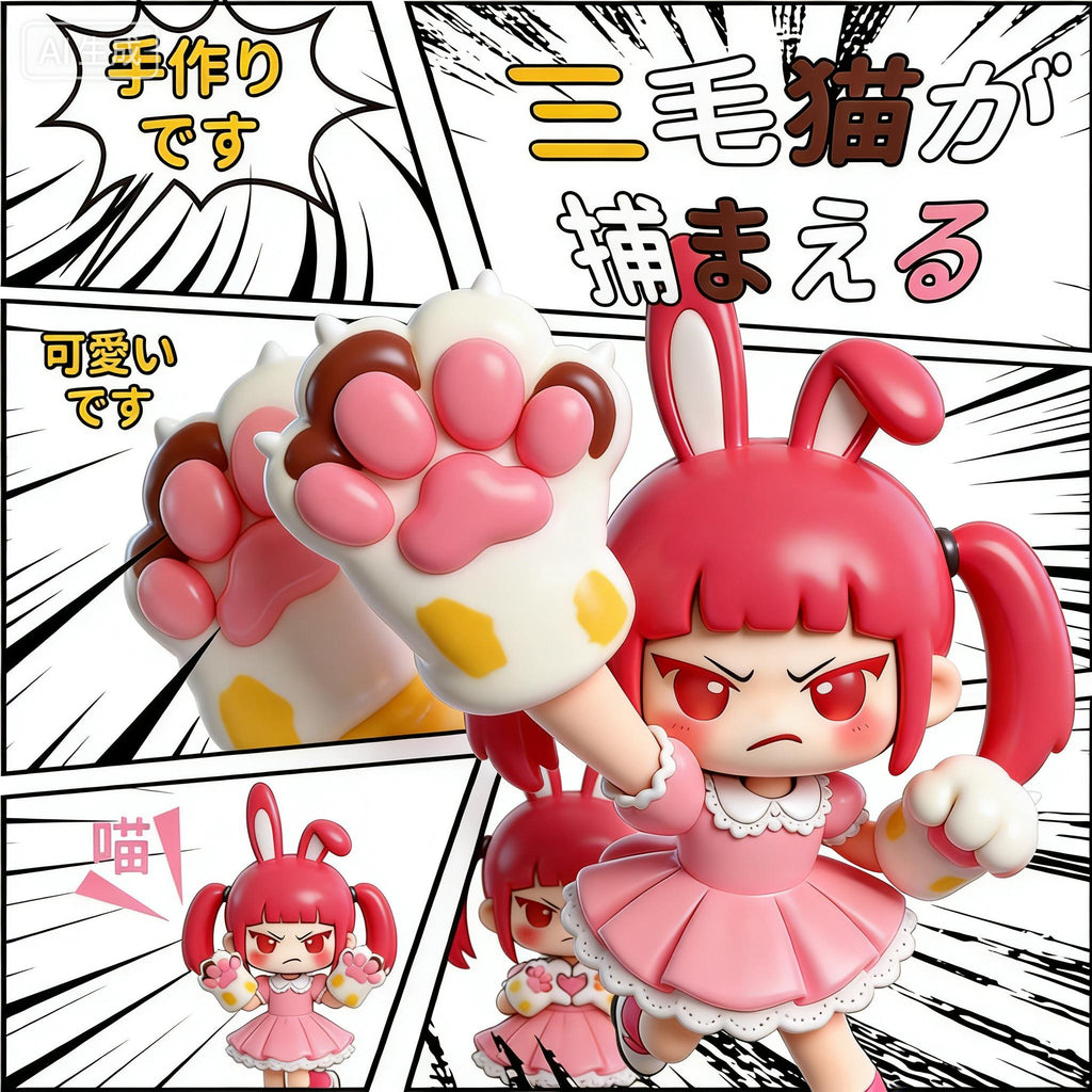 3 個ご購入で 1 個無料TAONINI三毛猫の爪 泥感　手作り無毒 食品級シリコン スクイーズ