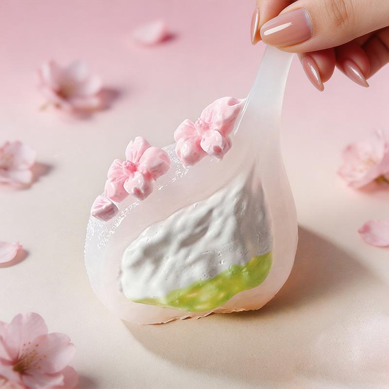 3 個ご購入につき 1 個進呈「 桜大福」　taonini 桜大福  クリームの感触　手作り無毒 食品級シリコン スクイーズ ゆっくりとした反動でストレス解消になるおもちゃゆっくりとした反動でストレス解消になるおもちゃ